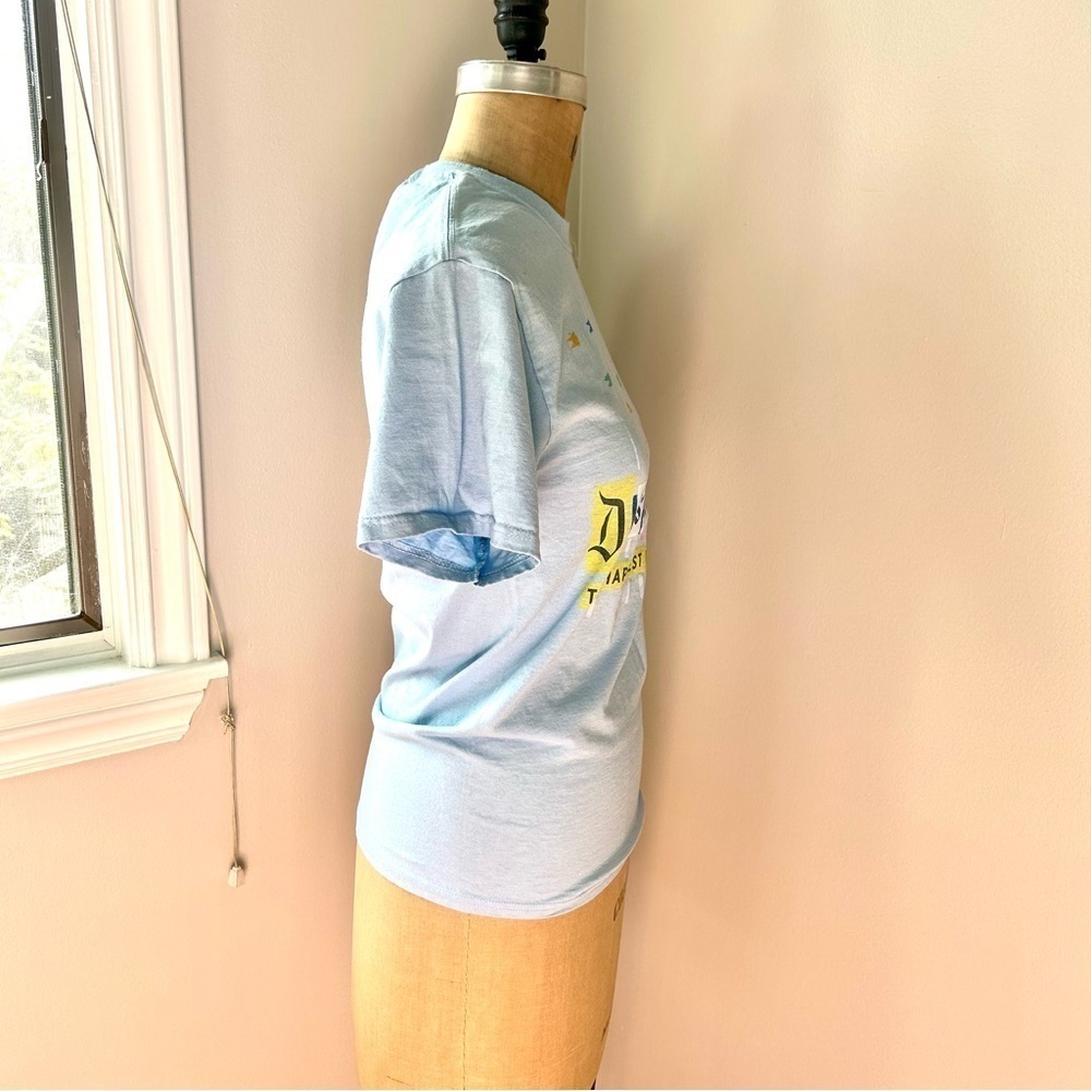 Disney Disneyland Happiest place on Earth Light blue Cotton T shirt fr Sz S - Picture 4 of 13